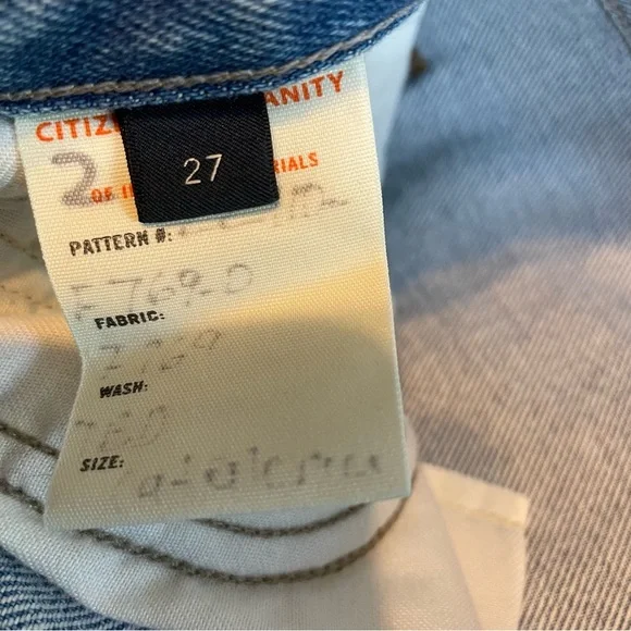 Citizens of Humanity Sample Jeans Milo Button Fly Straight Leg sz 27 sz 30 - Picture 13 of 16